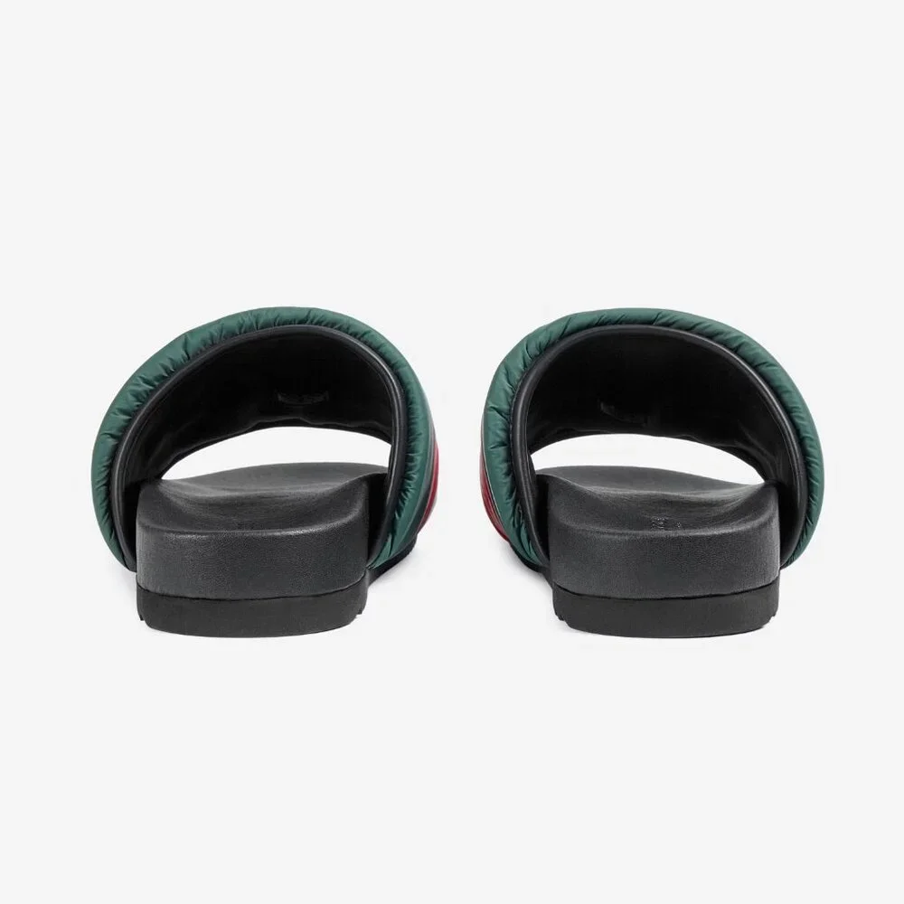 NEW GUCCI Women's Web Padded Nylon Slides Sandals EU 37 / US 7 Authentic